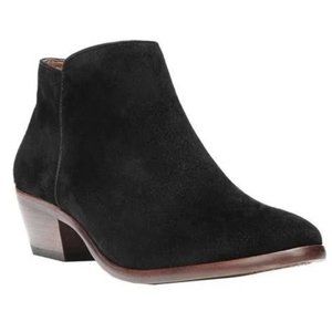 Sam Edelman Petty Black Suede Booties Size 10W